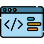 Icône désignant du code