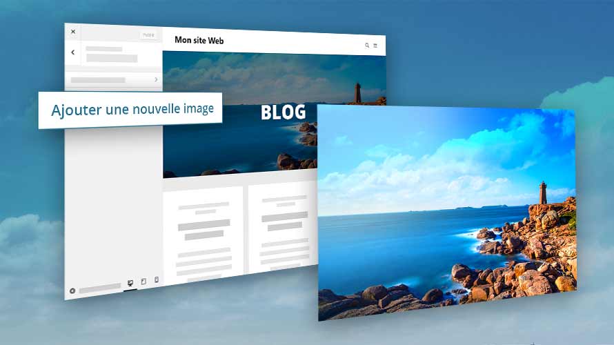 Modification du site Image montrant la gestion et la modification d'un site web